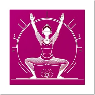 yoga health fitness and motivation Posters and Art